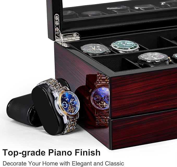 12 Slot Watch Cases for Men Watch Box