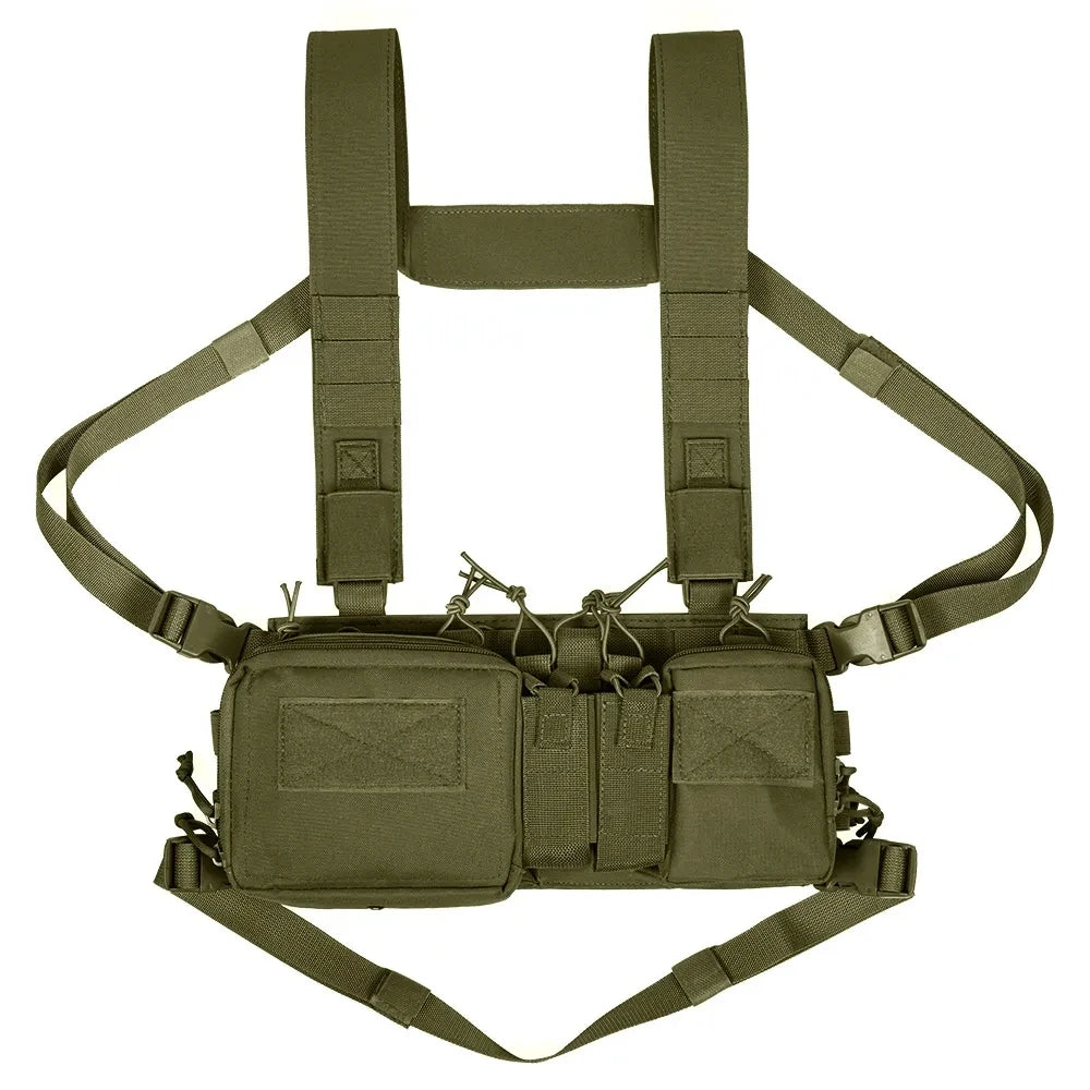 Outdoor Sports Airsoft Gear Combat Assault Molle Vest Accessory Pouch Bag Carrier Tactical Camouflage Chest Rig