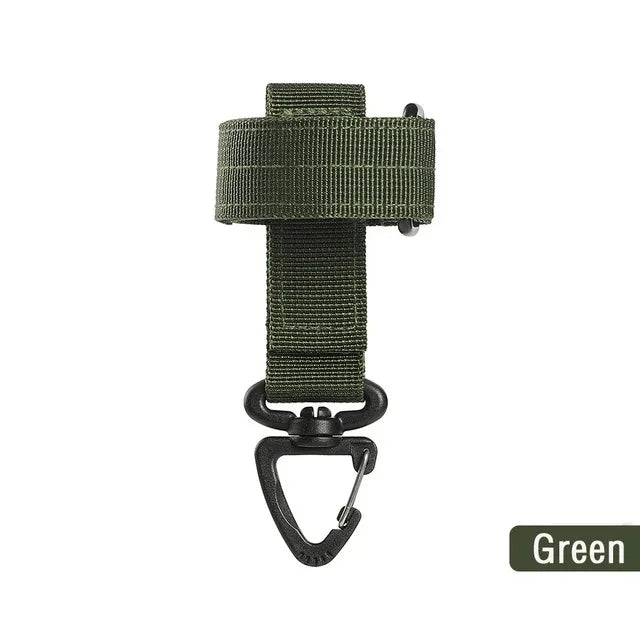 Mountaineering Buckle Outdoor Keychain Gear Clip Keeper Pouch Belt Keychain Gloves Rope Holder Military Hook Camping