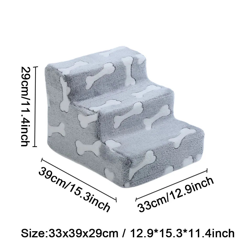 Bone Shape Dog Stairs – Non-Slip Pet Steps for Sofa & Bed, Protects Joints of Senior Dogs