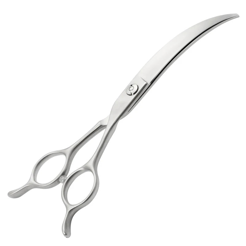 Professional 7" Curved Dog Grooming Scissors – Sharp Pet Beauty Shears for Groomers
