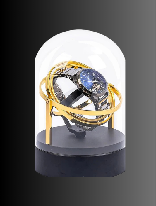 360-degree rotating watch case with silent motor