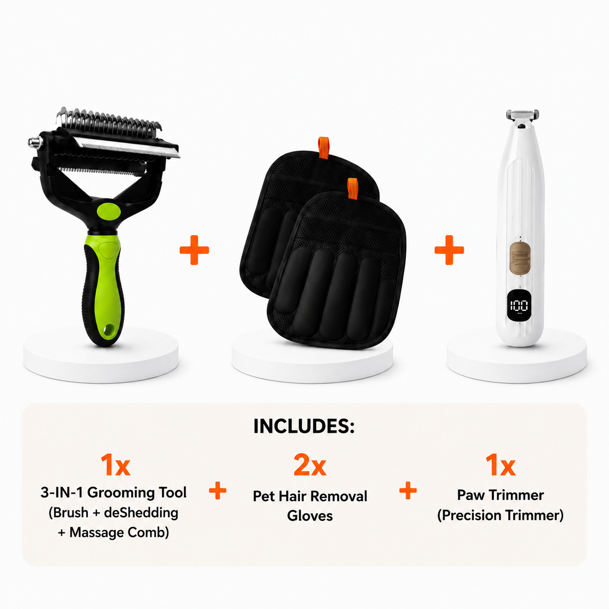 3-IN-1 Professional Pet Grooming Tool for Dogs & Cats