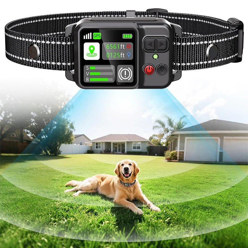2026 Upgrade GPS Wireless Dog Fence & Training Collar – Electric Shock Bark Stopper & Pet Trainer