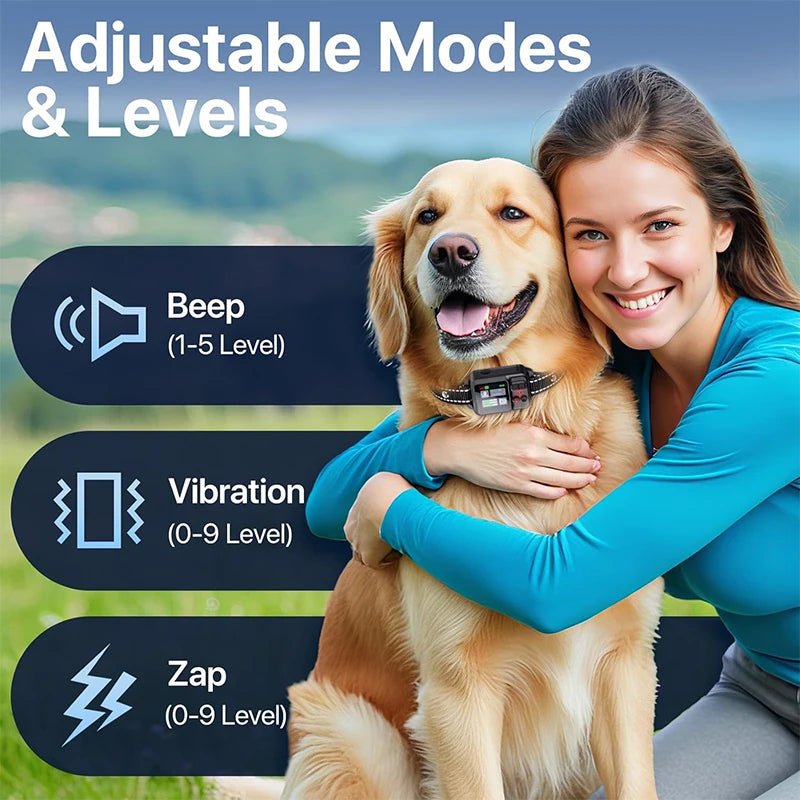 2026 Upgrade GPS Wireless Dog Fence & Training Collar – Electric Shock Bark Stopper & Pet Trainer