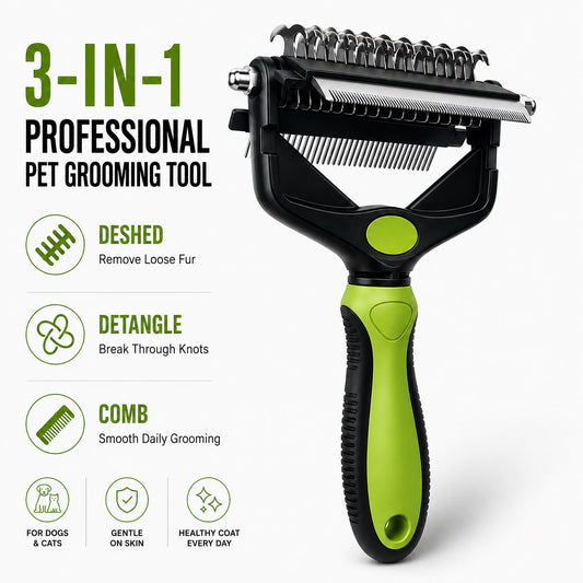 3-IN-1 Professional Pet Grooming Tool for Dogs & Cats