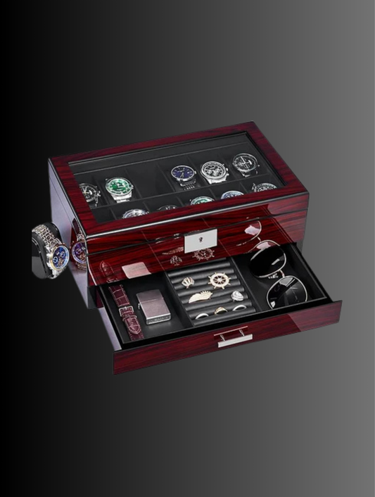 12 Slot Watch Cases for Men Watch Box