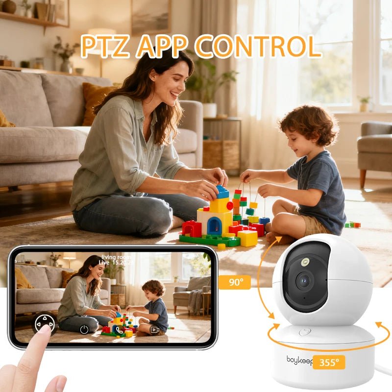 2K Pet Camera with 360° Pan & Tilt – 5G/2.4GHz WiFi Indoor Dog & Baby Monitor with 2-Way Audio