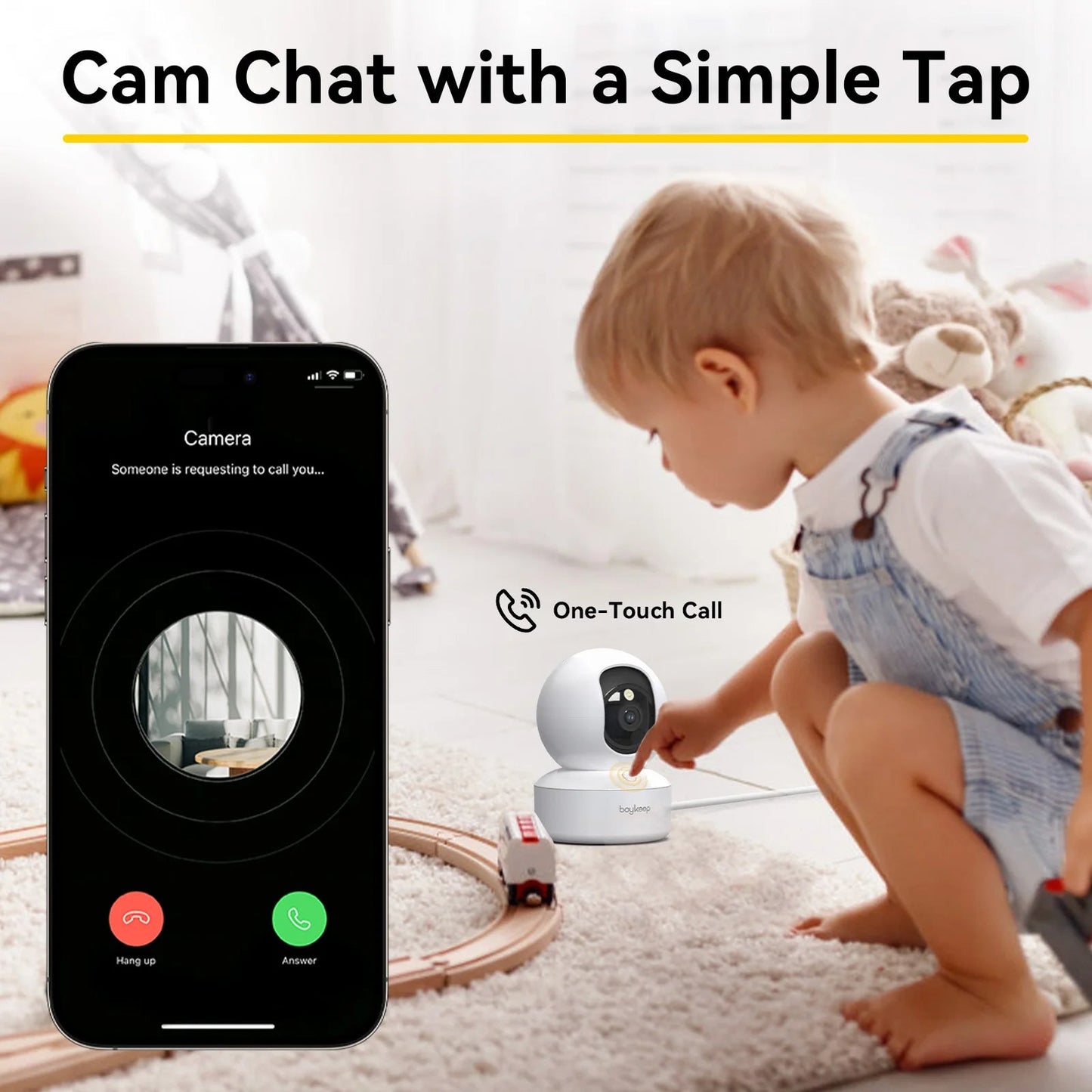 2K Pet Camera with 360° Pan & Tilt – 5G/2.4GHz WiFi Indoor Dog & Baby Monitor with 2-Way Audio