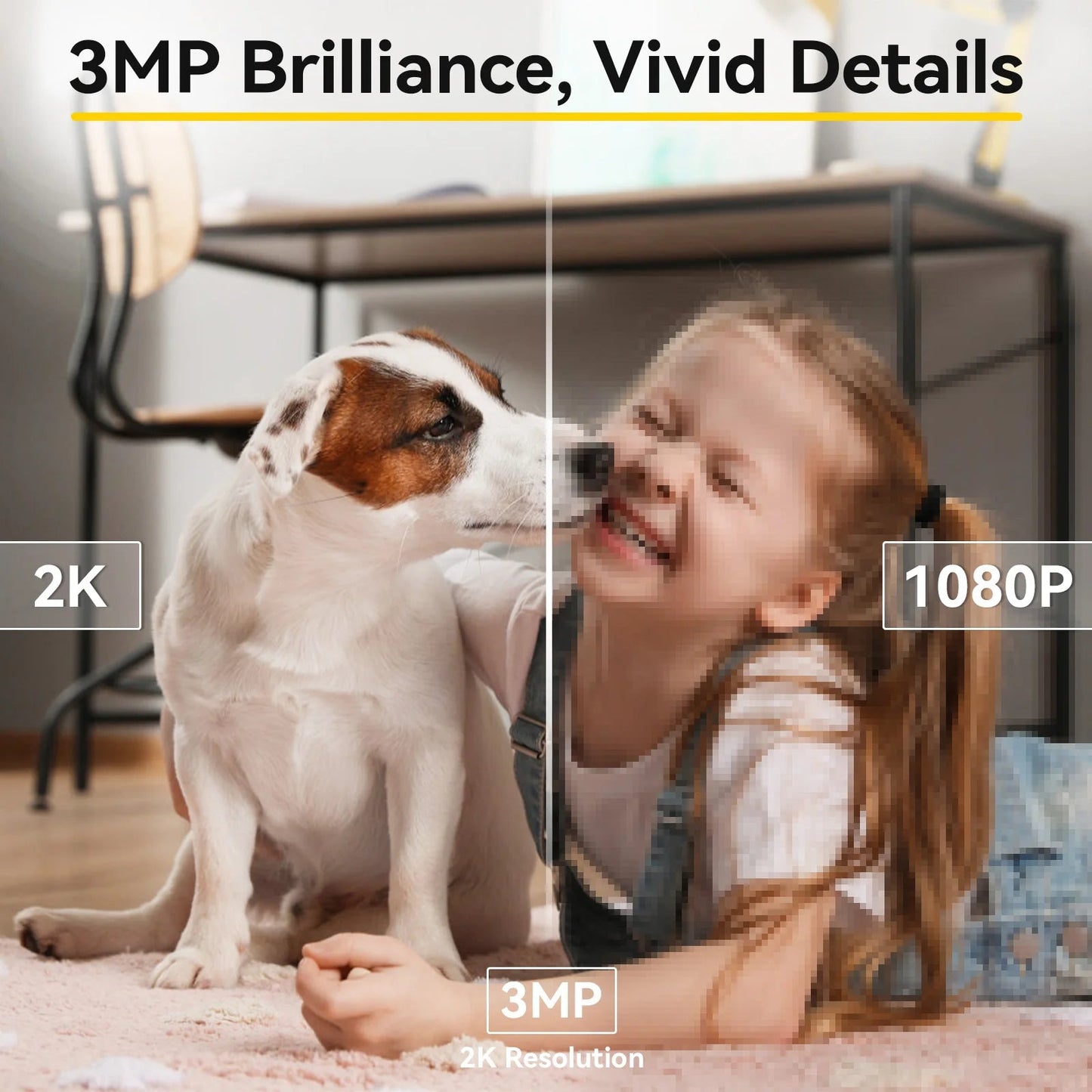 2K Pet Camera with 360° Pan & Tilt – 5G/2.4GHz WiFi Indoor Dog & Baby Monitor with 2-Way Audio