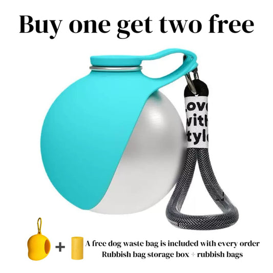 2-in-1 Stainless Steel Pet Travel Water Bottle