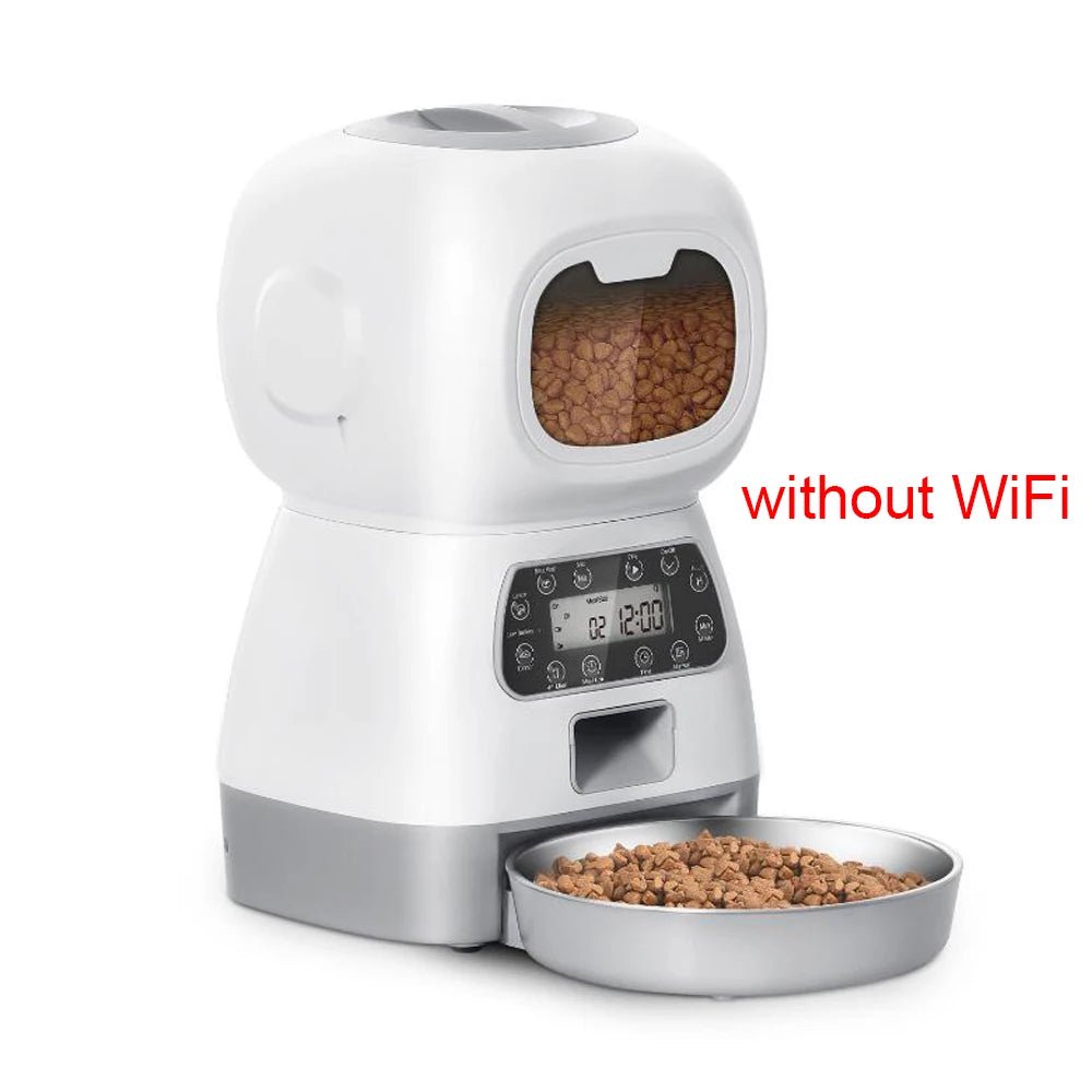 3.5L WiFi Smart Automatic Pet Feeder with Voice Recorder – Large Capacity Cat & Dog Food Dispenser