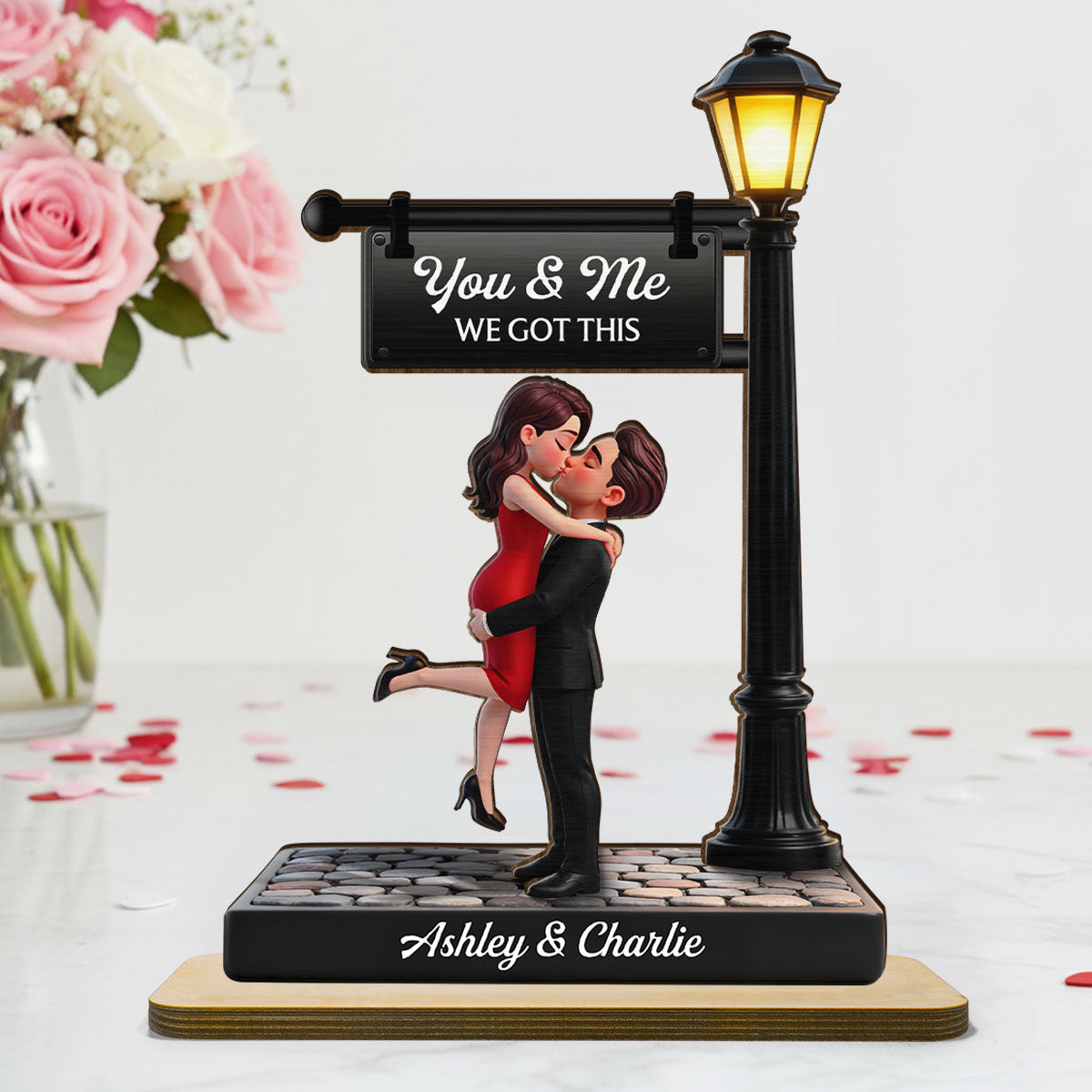 Personalized Couple Wooden Plaque – Custom Name Anniversary & Wedding Gift