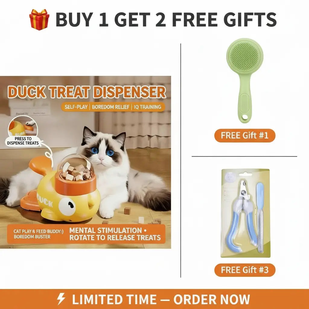 Duck & Whale Pet Treat Dispenser | Buy 1 Get 2 FREE Gifts