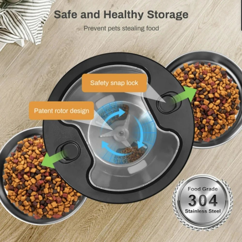 4.5L WiFi Smart Pet Feeder with Dual Bowls – Automatic Cat & Dog Food Dispenser