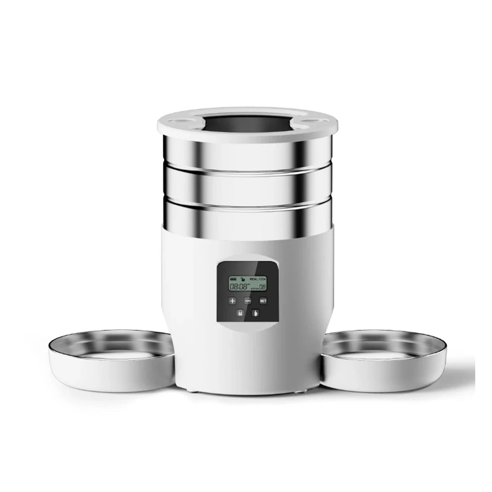 4.5L WiFi Smart Pet Feeder with Dual Bowls – Automatic Cat & Dog Food Dispenser