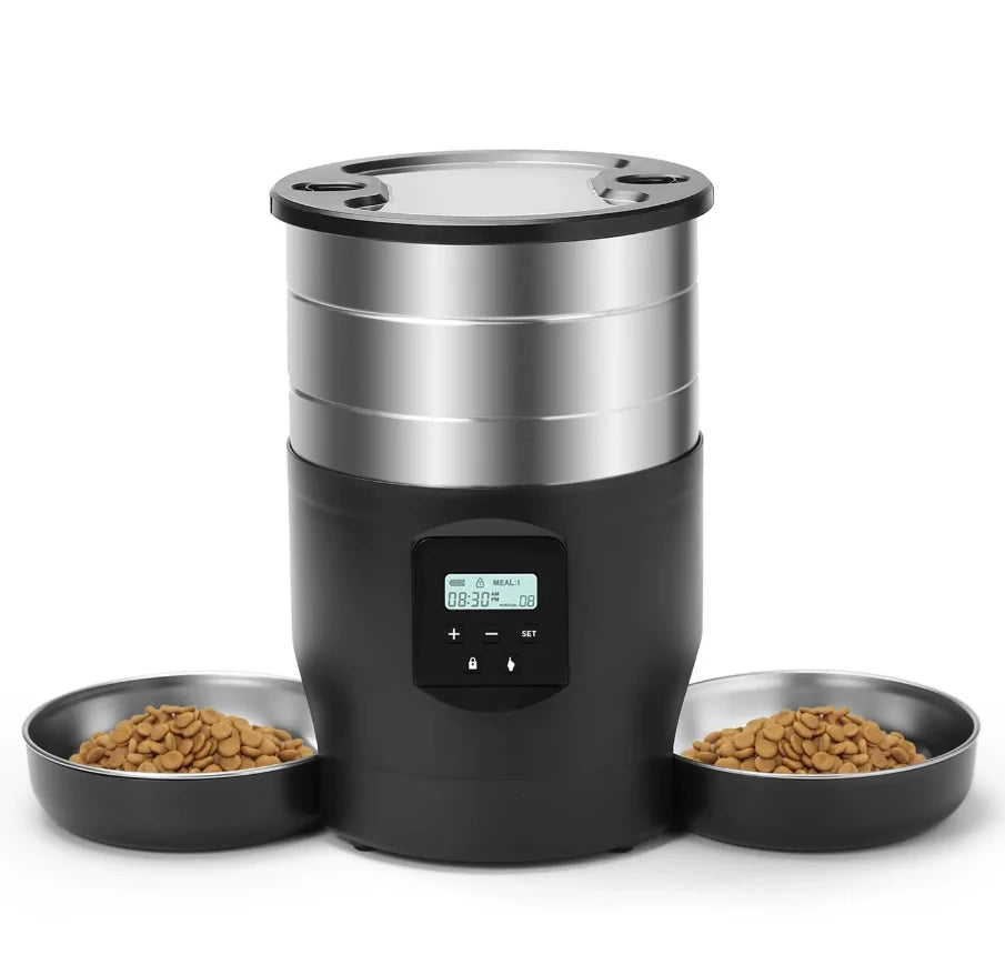 4.5L WiFi Smart Pet Feeder with Dual Bowls – Automatic Cat & Dog Food Dispenser