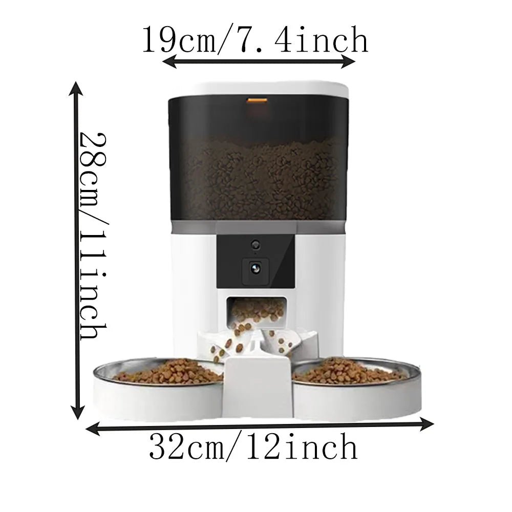 4L Smart Auto Pet Feeder with HD Camera – Feed Two Pets Remotely