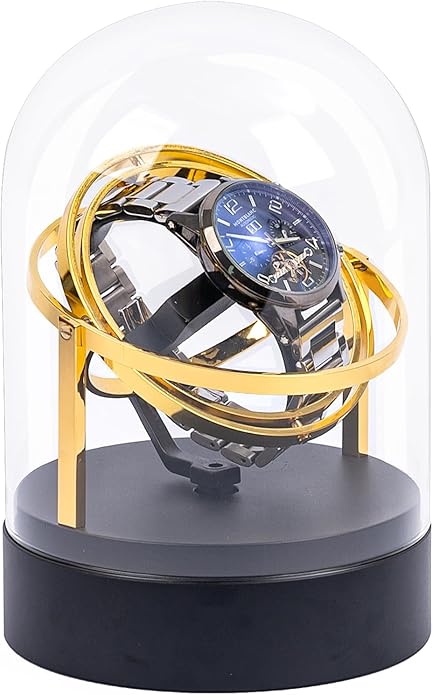 360-degree rotating watch case with silent motor