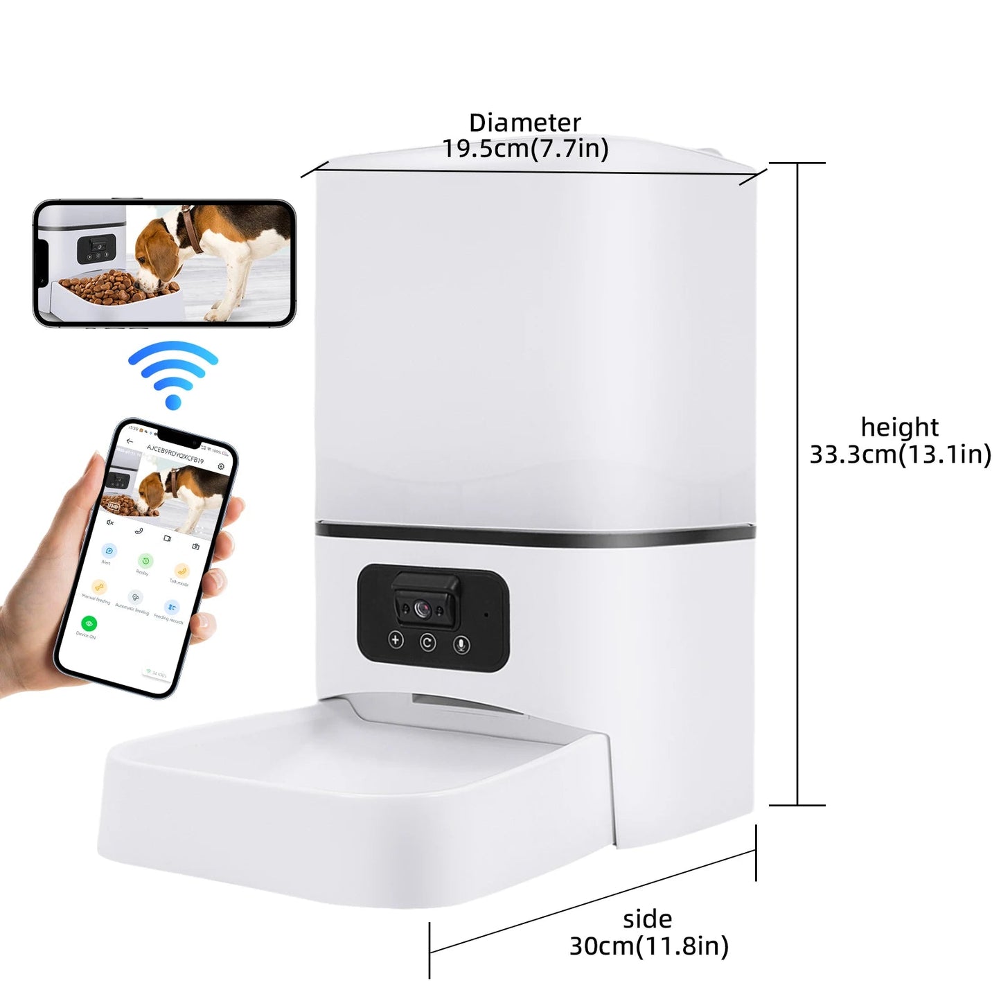 6L 5G Smart Automatic Pet Feeder with Camera & Night Vision – App-Controlled Cat & Dog Food Dispenser
