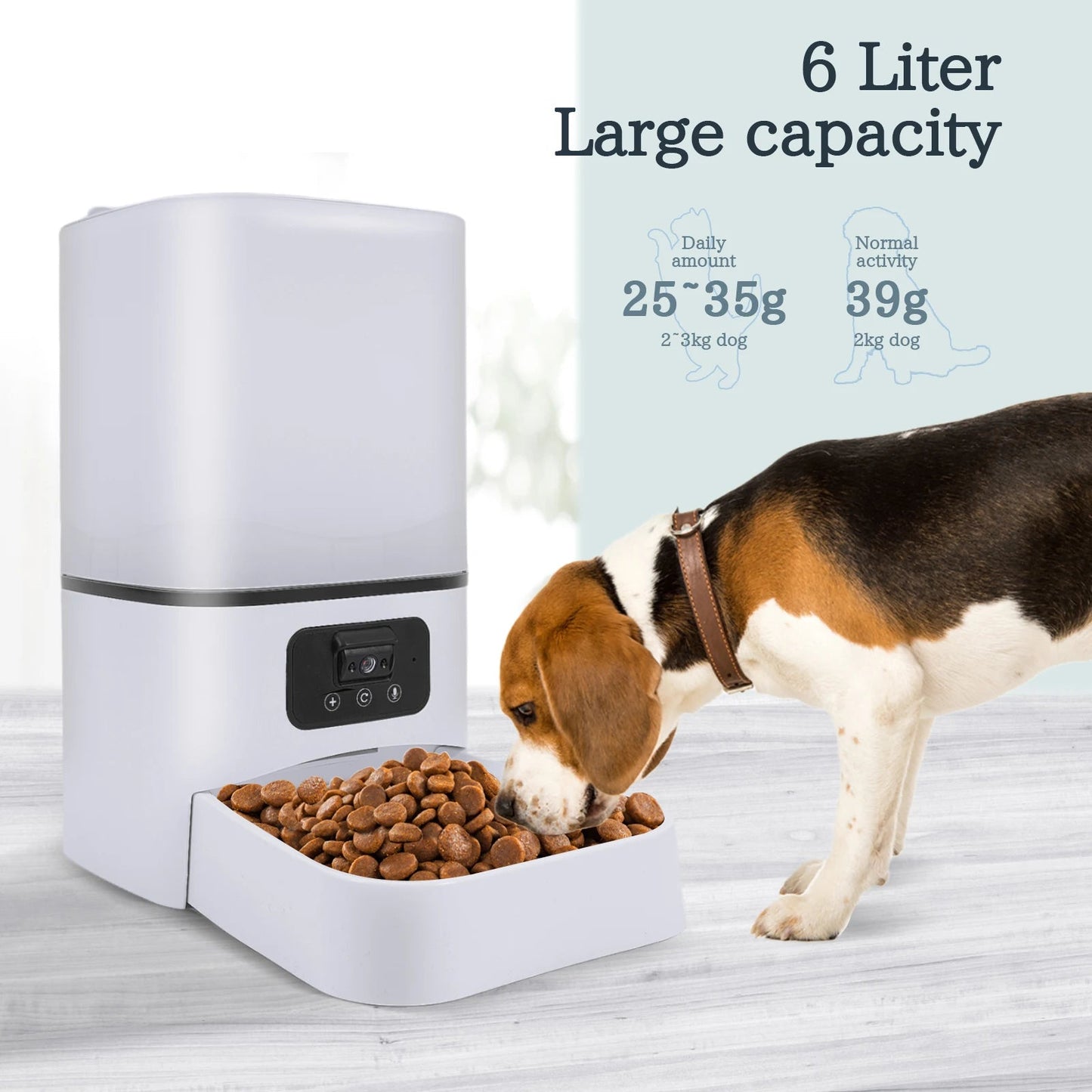 6L 5G Smart Automatic Pet Feeder with Camera & Night Vision – App-Controlled Cat & Dog Food Dispenser