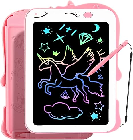 LCD Writing Tablet for Kids, Colorful Toddlers Toys Drawing Board, Educational Kid Toys, Doodle Pad Dinosaur Toy for 3 4 5 6 7 8 Year Old Boys Girls Birthday Party Xmas,8.5inch & Green