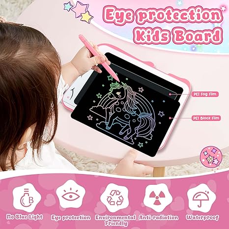 LCD Writing Tablet for Kids, Colorful Toddlers Toys Drawing Board, Educational Kid Toys, Doodle Pad Dinosaur Toy for 3 4 5 6 7 8 Year Old Boys Girls Birthday Party Xmas,8.5inch & Green