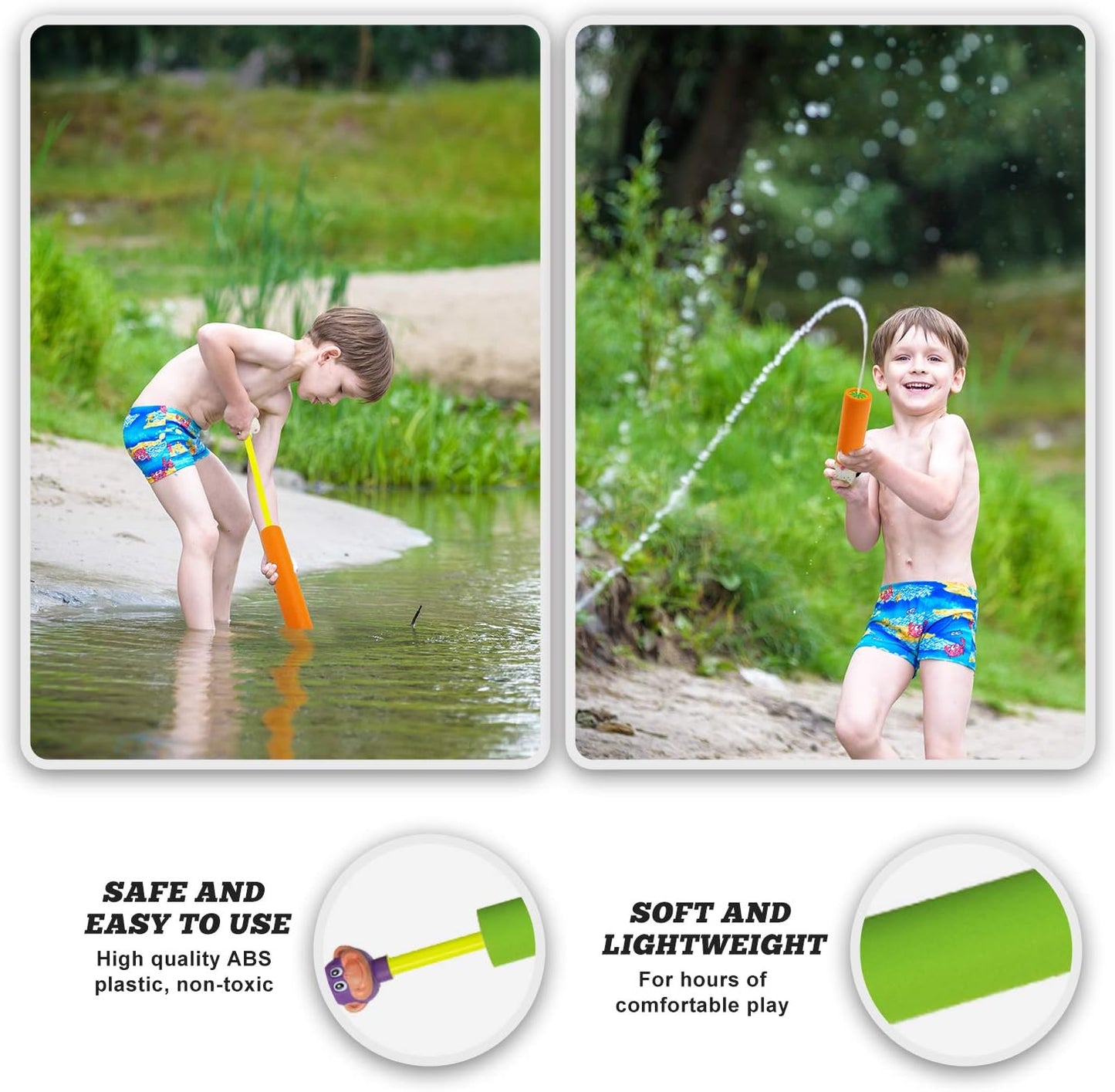 Water Blaster | Water Blasters for Kids, Water Squirter for Kids, Pool Guns, Squirt Gun 8 Pack 4 Pack Beach Essentials, Beach Toys Pool Squirt, Summer Games