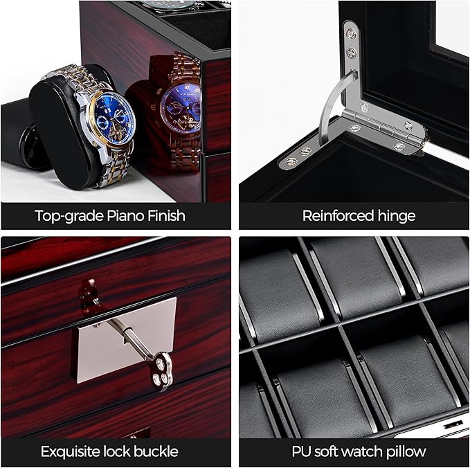 12 Slot Watch Cases for Men Watch Box