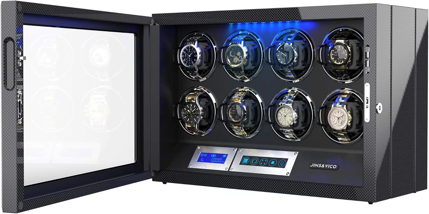 Watch Winder, Adjustable [Upgraded] Pillow, 8 Winding Positions