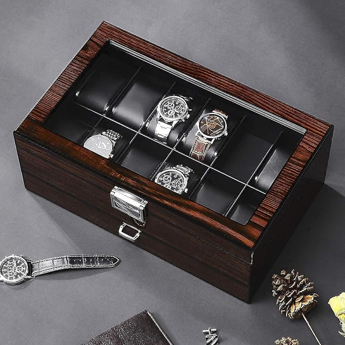 Deluxe Watch Box, Men's Watch Accessory Organizer