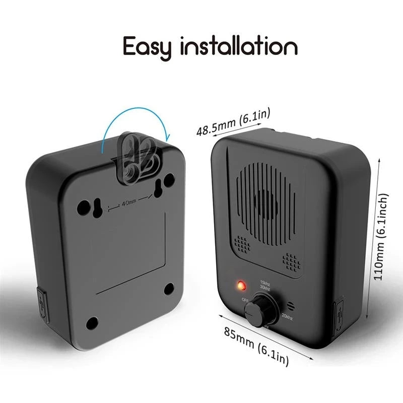 Ultrasonic Anti-Barking Device – 3-Level Adjustable Outdoor Dog Bark Deterrent & Training Tool