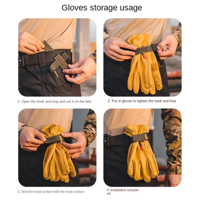 Mountaineering Buckle Outdoor Keychain Tactical Gear Clip Keeper Pouch Belt Keychain Gloves Rope Holder Hook Camping