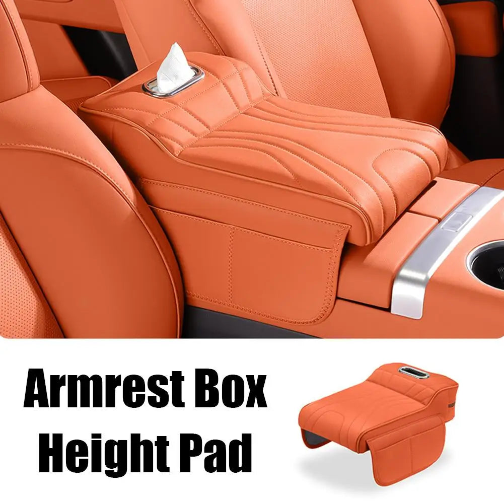For Haval H9 2rd 2024 2025 Car Armrest Box Height Increase Pad Leather Protective Cover Storage Bag Auto Styling Accessories
