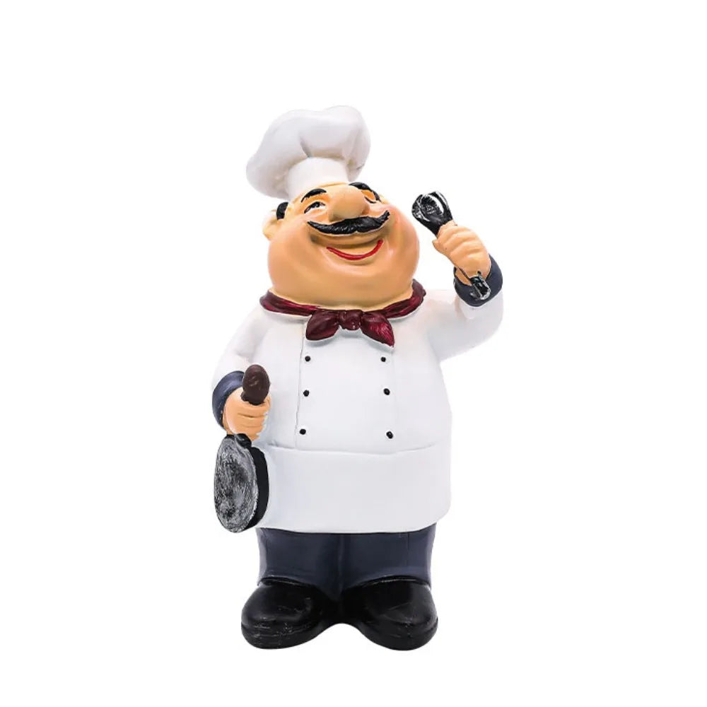 Handicraft Rustic Bakery Chef Resin Statue Simulated Crafts Farmhouse Cake Shop Decor Collectible Funny Doll