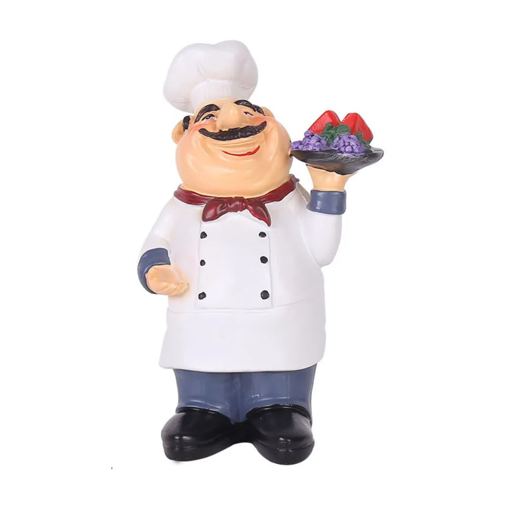 Handicraft Rustic Bakery Chef Resin Statue Simulated Crafts Farmhouse Cake Shop Decor Collectible Funny Doll