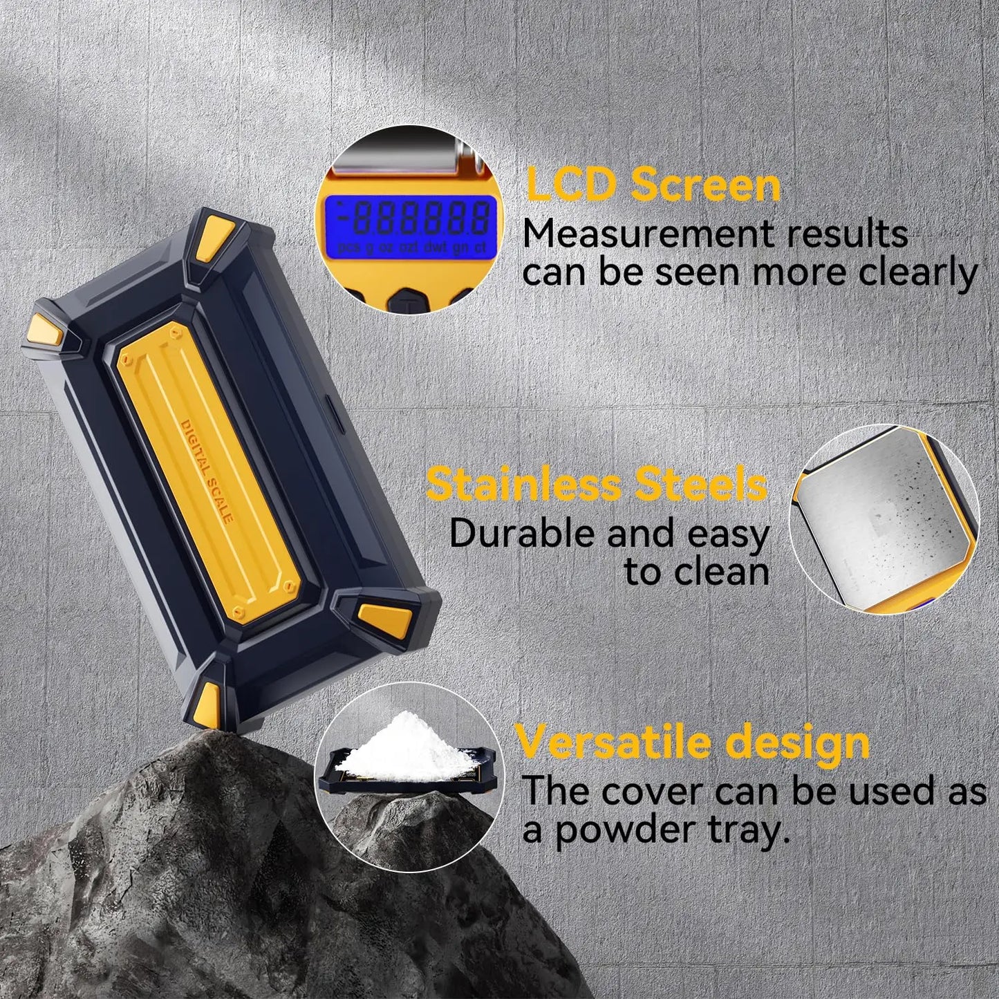 Digital Gram Scale with 300g x 0.01g Capacity,Mini Pocket Scale for Food and Jewelry
