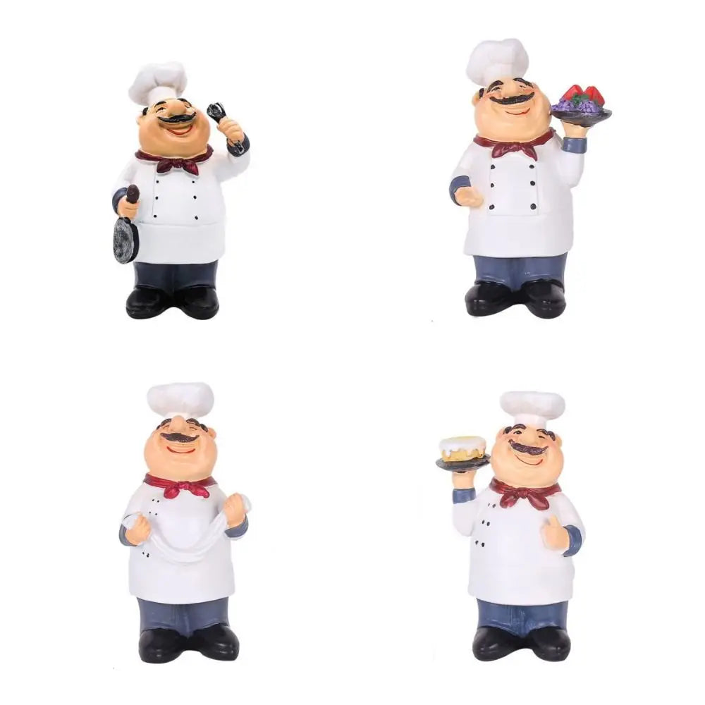 Handicraft Rustic Bakery Chef Resin Statue Simulated Crafts Farmhouse Cake Shop Decor Collectible Funny Doll