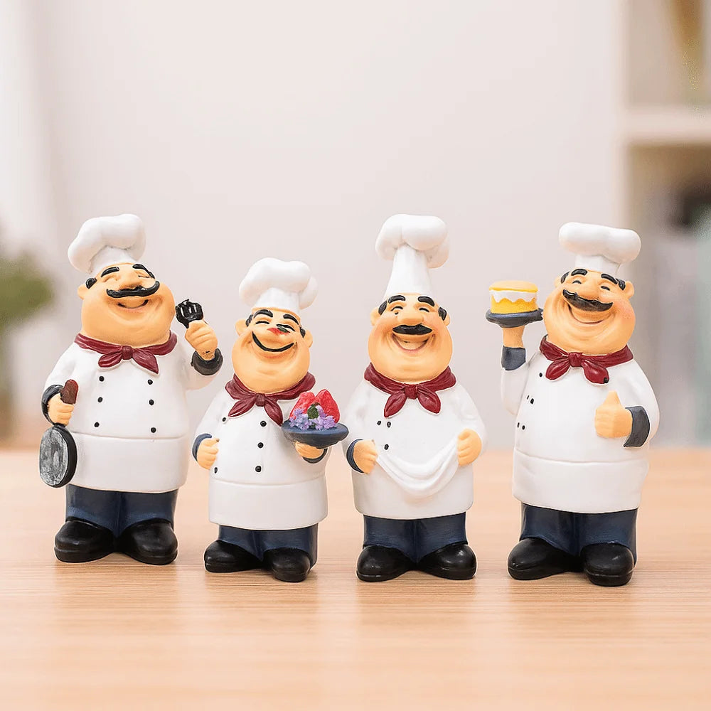 Handicraft Rustic Bakery Chef Resin Statue Simulated Crafts Farmhouse Cake Shop Decor Collectible Funny Doll