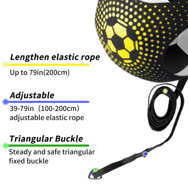 Football training belt Adjustable Football Kick Trainer Soccer Ball Solo Practice Training Equipment Soccer Trainer Elastic Belt