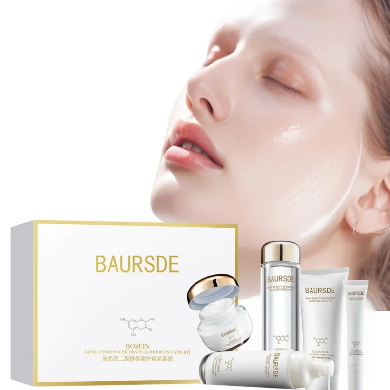 Bosein Retinol Skincare Five-Piece Set, Including Cleansing Balm, Essence Water, Eye Cream, Essence Lotion, and Essence Cream, Contains Skin-Friendly Ingredients Such as Bosein, Niacinamide, Centella Asiatica Extract, Etc., w