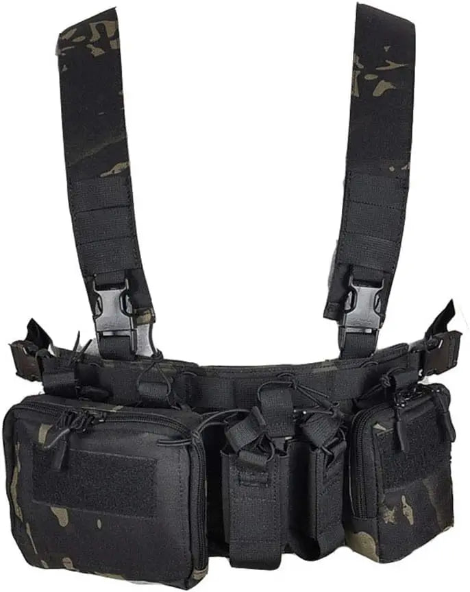 Outdoor Sports Airsoft Gear Combat Assault Molle Vest Accessory Pouch Bag Carrier Tactical Camouflage Chest Rig