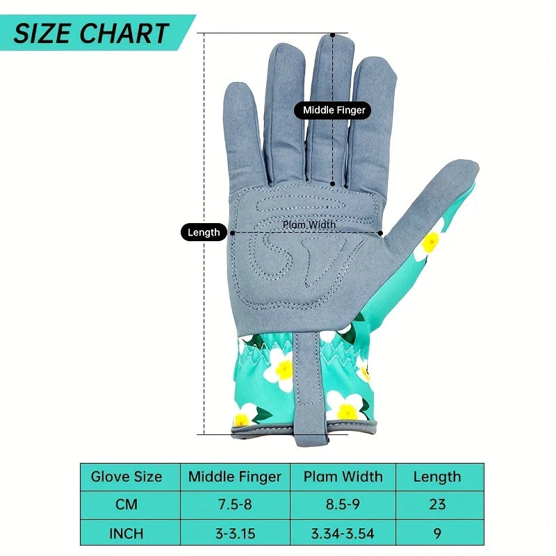Garden Gloves for Women Floral Gardening Gloves Ladies Soft Breathable Yard Work Glove Light Working Gloves
