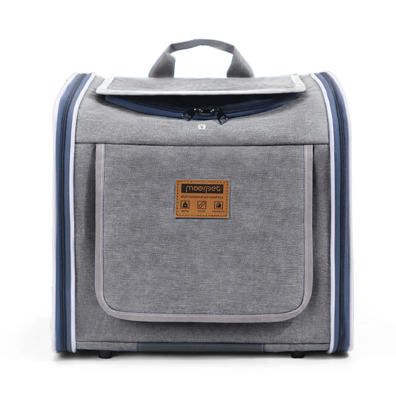 Bicycle Pet Carrier Backpack – Portable Outdoor Bag for Cats & Dogs on Bikes & Motorcycles