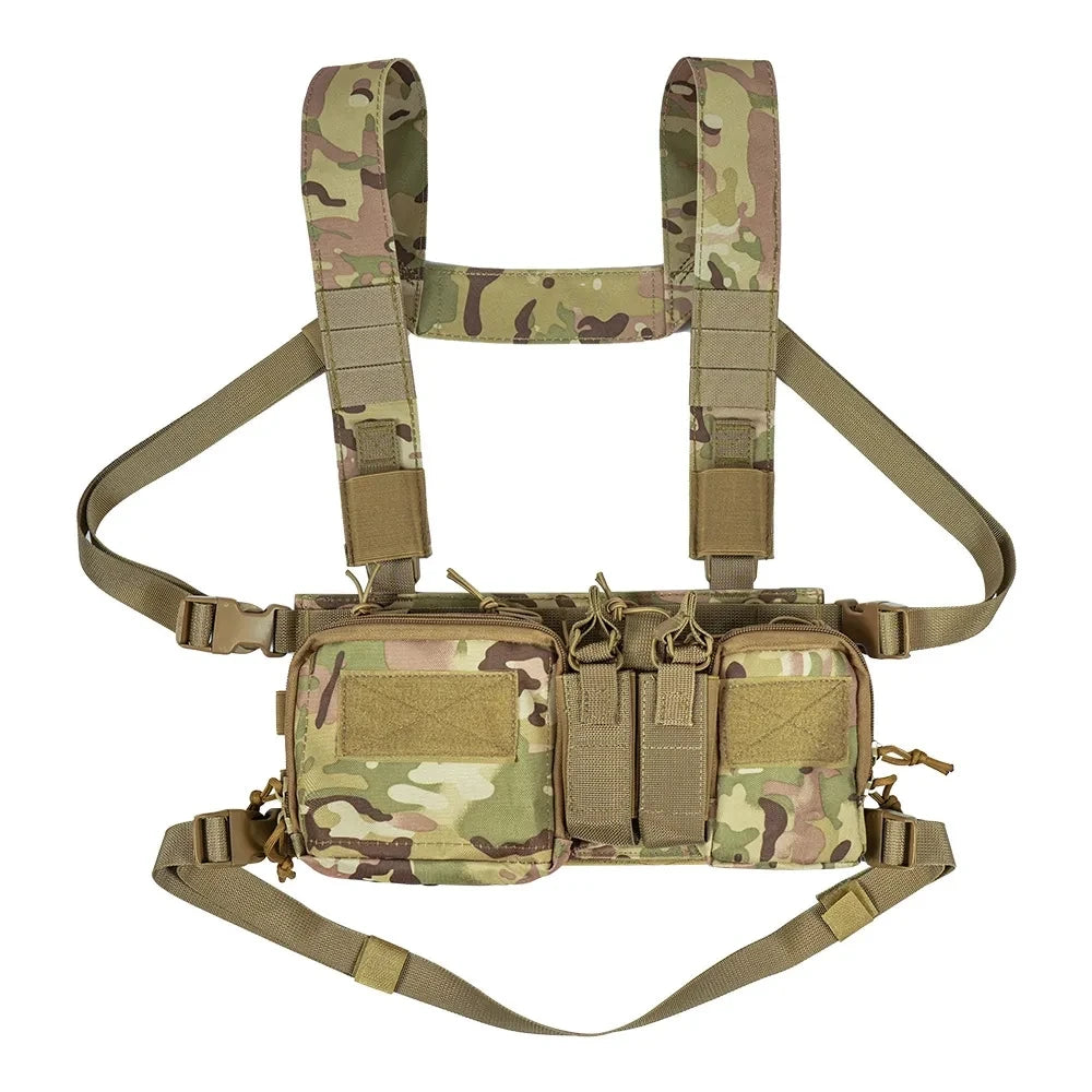 Outdoor Sports Airsoft Gear Combat Assault Molle Vest Accessory Pouch Bag Carrier Tactical Camouflage Chest Rig