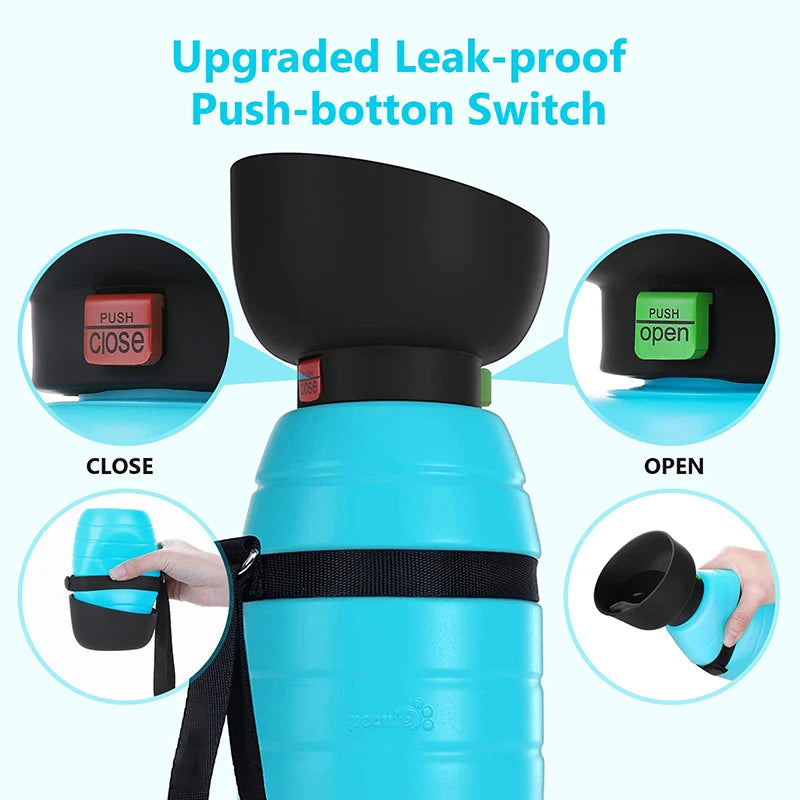850ML Portable Dog Water Bottle – Leakproof Travel Drink Dispenser for Outdoor Walks & Hiking
