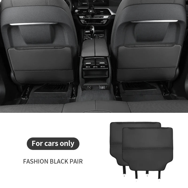Car Anti-kick Pad Interior Pu Leather Auto Seat Back Protector Pads Anti Scratch Back Seat Organizer Car Accessories