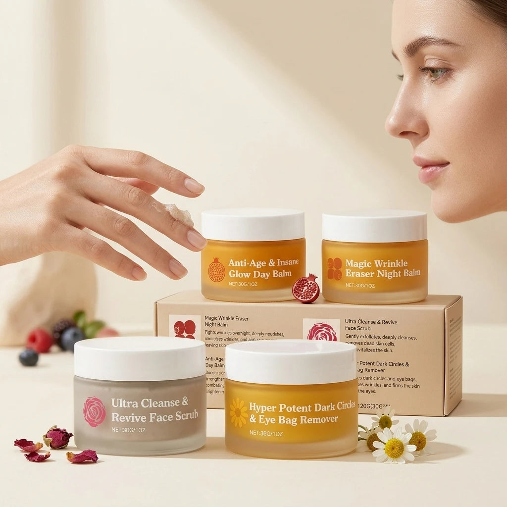Day Night Skincare Set Gentle Repair Skin Barrier Hydrating Brightening Skins Reduce Wrinkle Dullness Eye Face Skincare Combo