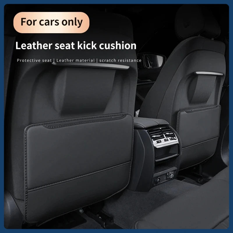 Car Anti-kick Pad Interior Pu Leather Auto Seat Back Protector Pads Anti Scratch Back Seat Organizer Car Accessories