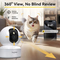 2K Pet Camera with 360° Pan & Tilt – 5G/2.4GHz WiFi Indoor Dog & Baby Monitor with 2-Way Audio